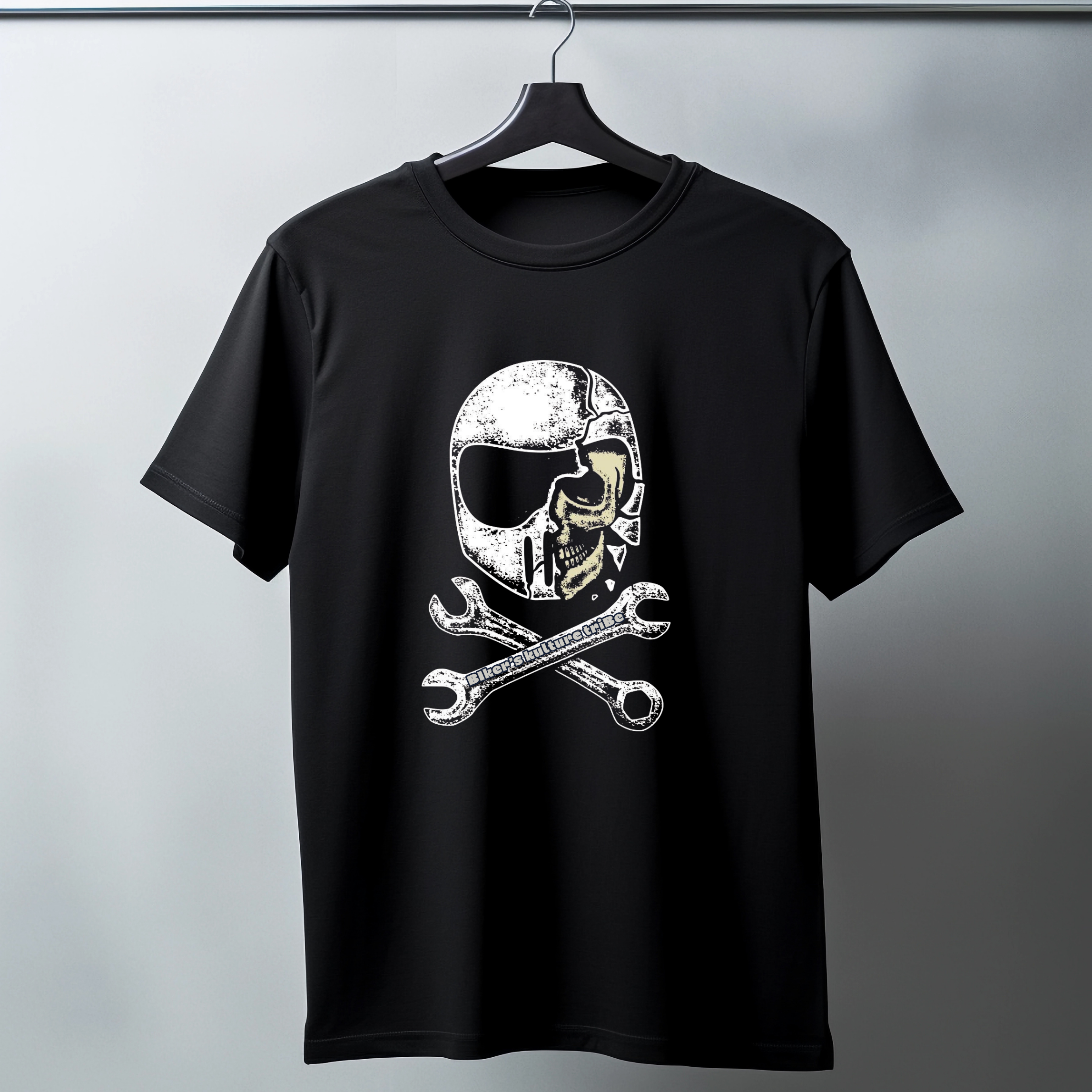 T shirt Helmet Skull Tee