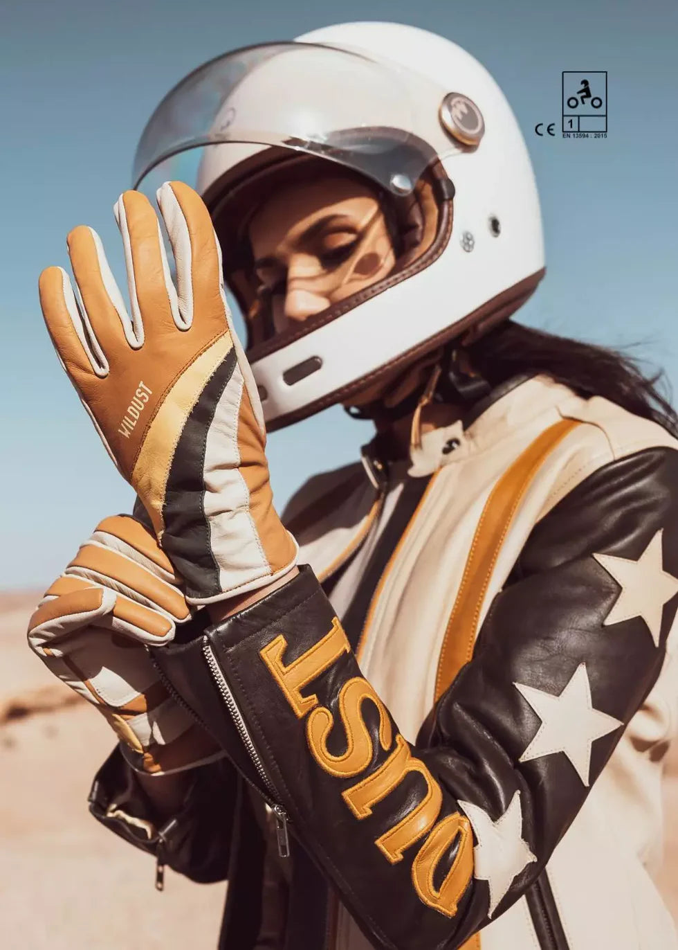 GANTS 70'S STRIPES - camel  -Wild Dust Sisters