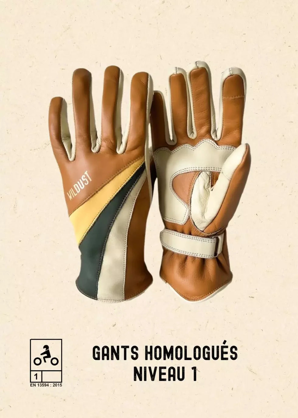 GANTS 70'S STRIPES - Crème - Wild Dust Sisters